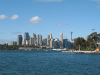 Sydney city from Paramatta ferry
